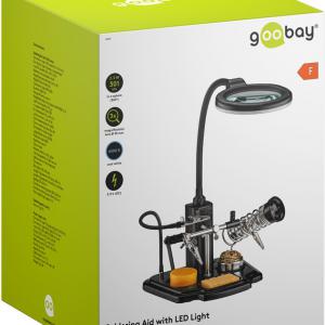 Goobay 45241 forrasztási segédeszköz nagyítóval és LED világítással
