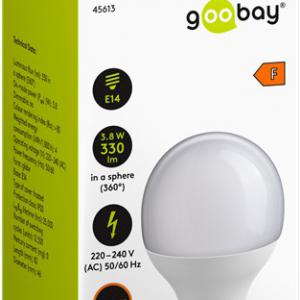 Goobay 45613 LED Mini Globe izzó – E14, 5 W, meleg fehér (2700 K)