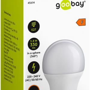 Goobay 45614 LED Mini Globe izzó – E27, 5 W, 2700 K meleg fehér