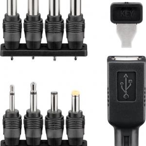 Goobay 53996 univerzális tápegység 3–12 V max. 12 W / 1 A, 8× DC + USB adapterrel