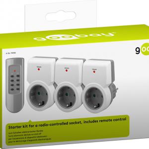 Goobay 94502 távirányítós aljzat szett 3+1, beltéri használatra