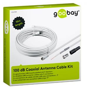 RG-6 KOAXIÁLIS KÁBEL SZETT GOOBAY CCS 100 dB 10 MÉTER