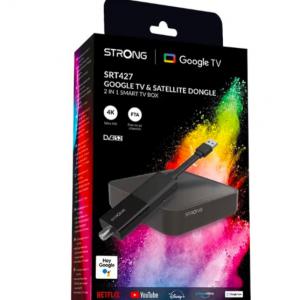 Strong SRT427 4K Google TV 2-in-1 SMART TV Box és műholdvevő egyben