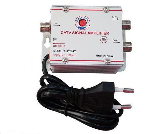 Földi és kábel TV erősítő 2-es elosztóval JMA