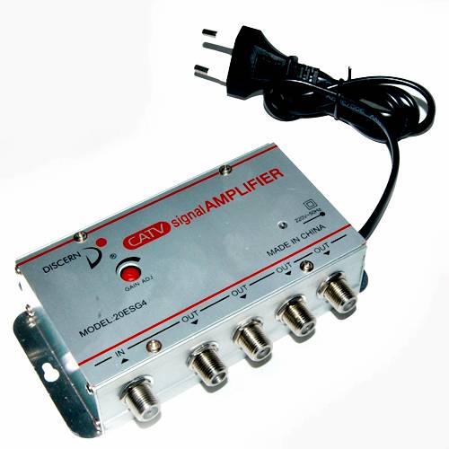 Földi és kábel TV erősítő 4-es elosztóval JMA