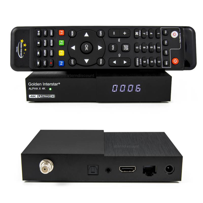 GOLDEN INTERSTAR ALPHA X 4K SAT/IP LINUXOS MŰHOLDVEVŐ