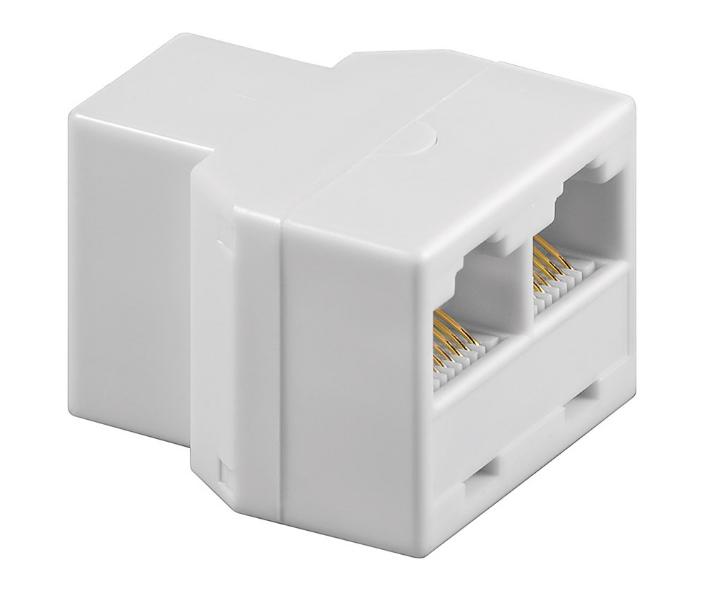 ISDN T-elosztó RJ45 anya (8P8C) - 2x RJ45 anya (8P8C)