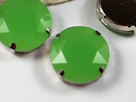 27 mm üveg rivoli opál zöld