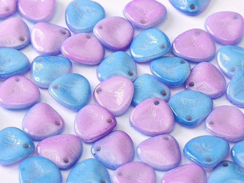 Rose Petal Chalk White Funky Blue 8x7mm