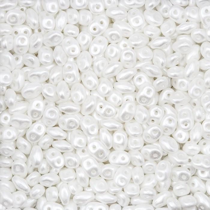 Superduo pastel white