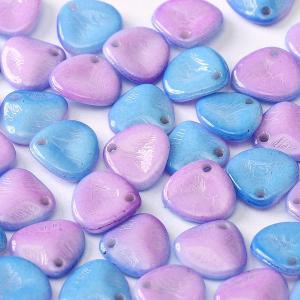 Rose Petal Chalk White Funky Blue 8x7mm