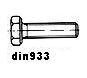 DIN933 M16x70 Htl. tm. horg 5,6