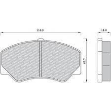 Fékbetét első Ford Tranzit wva21141-18