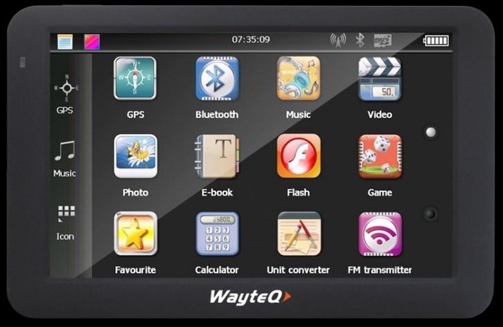GPS 5' Wayteq X985BT Windows CE 6.0