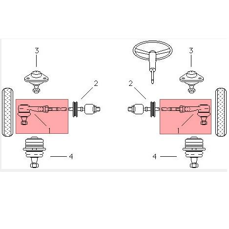 Kormányösszekötő gömbfej szélső Vw Transporter III.