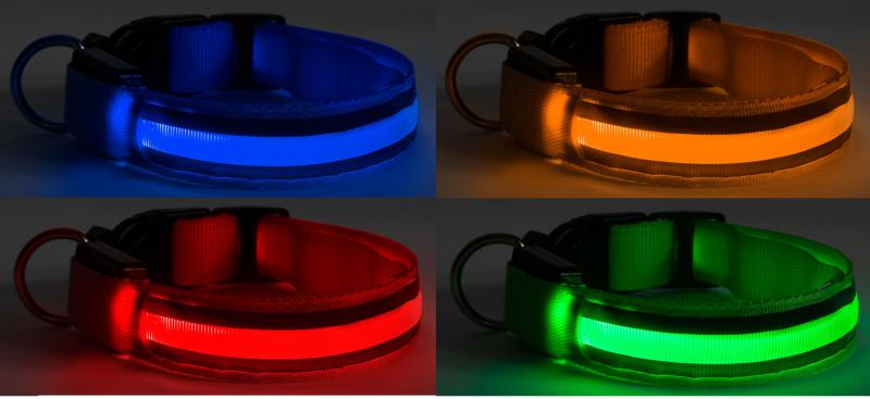LED-es nyakörv - akkumulátoros