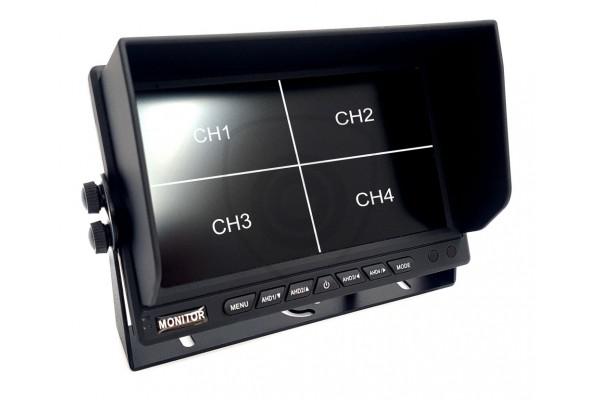 Quad monitor'  mobilmonitor 7' és 9'  osztott képernyős