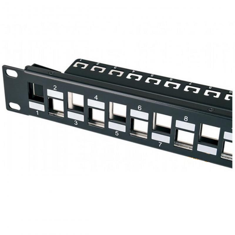Rack Patch Panel UTP 24x RJ45 CAT6 földeléssel