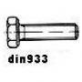DIN933 M16x120 Htl. tm. horg 5,6