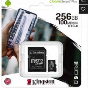 SD kártya micro 256Gb Kingston SDXC Canvas SDCS2/256GB