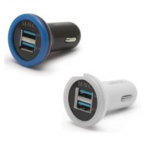 USB adapter autós 12v/24v  2db USB világítással