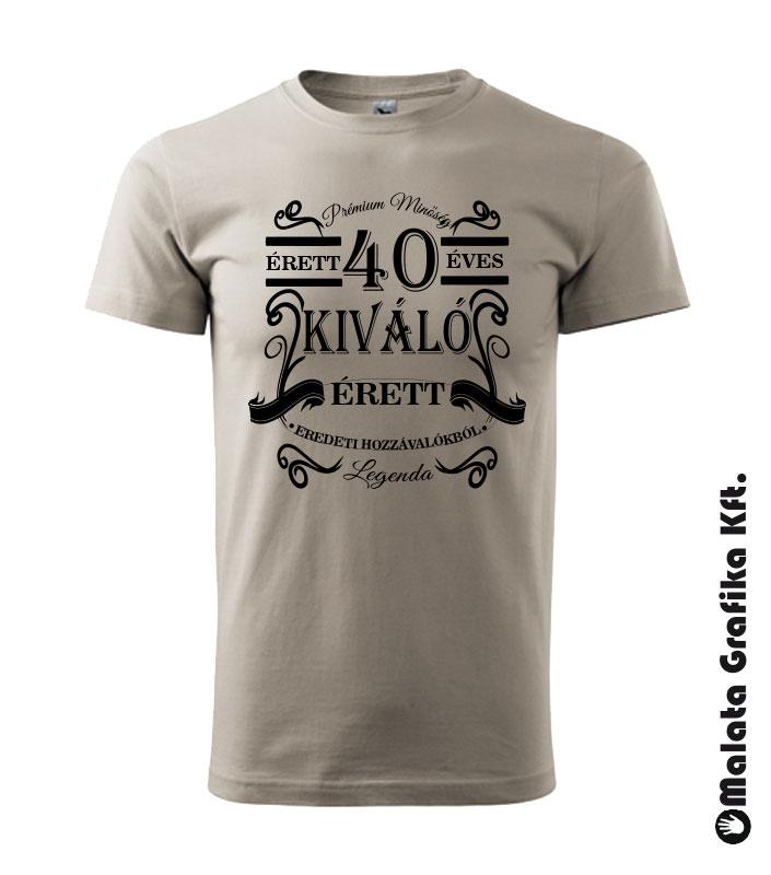 Érett 40 éves. Választható évszámmal