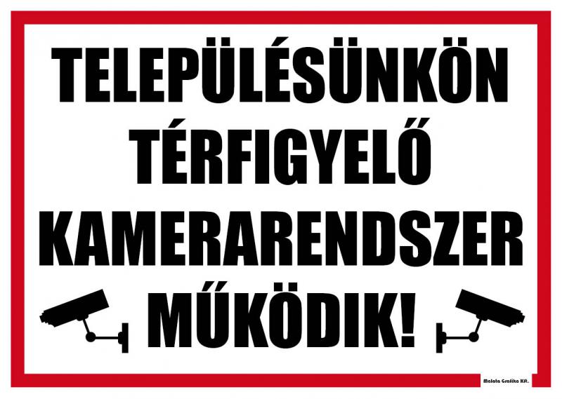 Településünkön térfigyelő kamerarendszer működik!