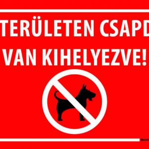 A területen csapda van kihelyezve !