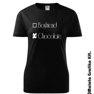 Boyfriend or chocolate szingli poló
