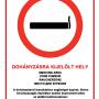 Dohányzásra kijelölt hely - A/3 tábla