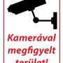 Kamerával megfigyelt terület - A/3 tábla