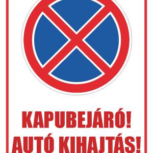 Kapubejáró! Autó kihajtás! - A/3 tábla