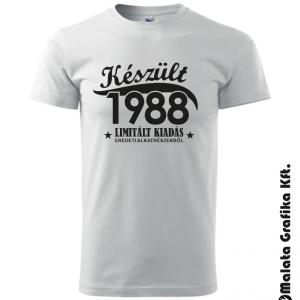 készült limitál kiadás eredeti alkatrészekből póló választható évszámmal