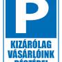 Parkoló - A/4 tábla