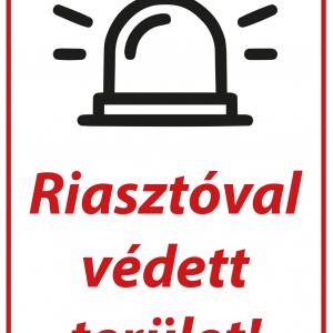 Riasztóval védett terület - A/3 tábla