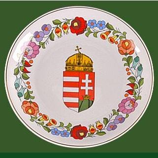Fali tál (címeres, házi áldás) 19 cm