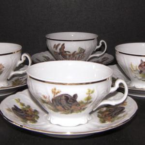 Bernadotte teás csészék erdei vad mintás 6db-os (kiegészítő)