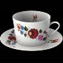 Reggeliző csésze kpl. tányérral új design kalocsai 0,26L. ( teás)