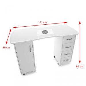 Műkörmös asztal-fehér (5632)