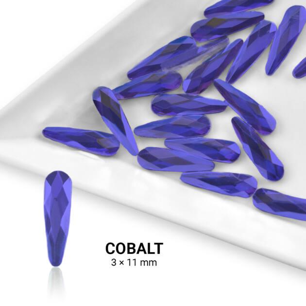 Formakő csepp alakú - 3x11mm - Cobalt 20db