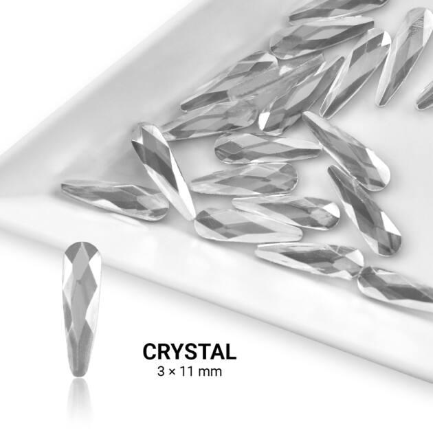 Formakő csepp alakú - 3x11mm - Crystal 20db