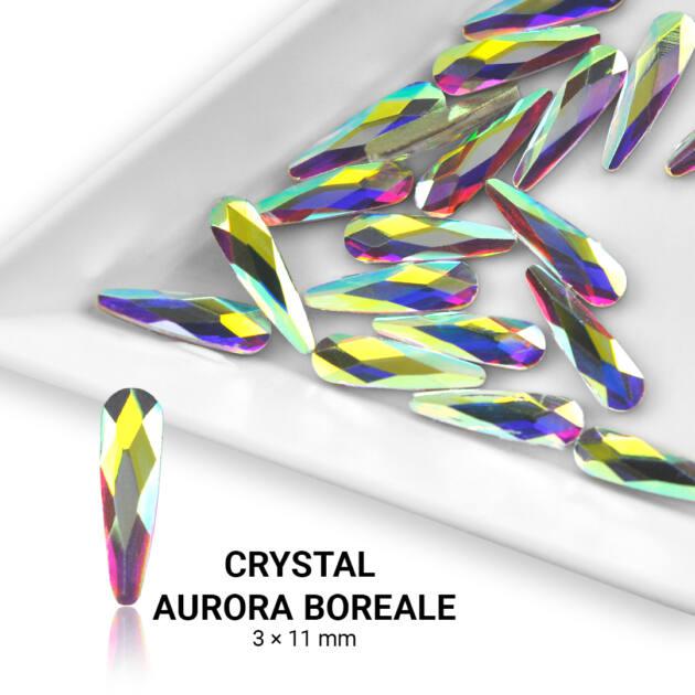Formakő csepp alakú - 3x11mm - Crystal AB 20db
