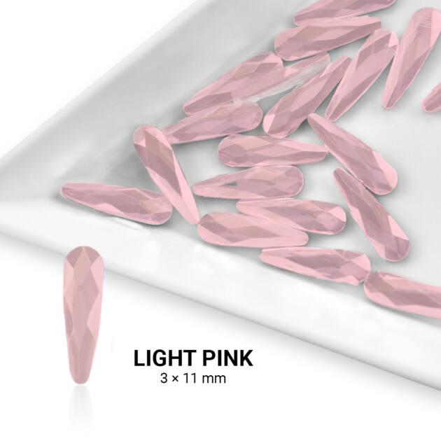 Formakő csepp alakú - 3x11mm - Light Pink 20db