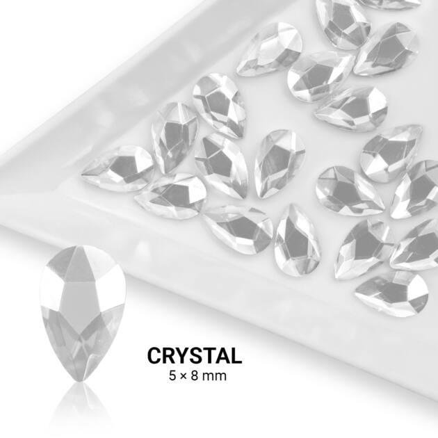 Formakő csepp alakú - 5x8mm - Crystal 20db