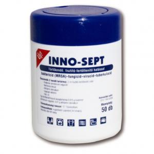 Inno-Sept felületfertőtlenítő és bőrfertőtlenítő törlőkendő 50 db/doboz