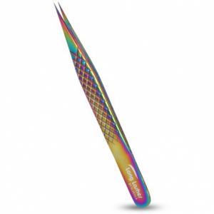 Long Lashes szempilla csipesz egyenes - multicolor, 12cm (33015)
