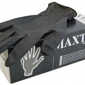 Maxter Nitril kesztyű, fekete, 5,5 gr. 100 db