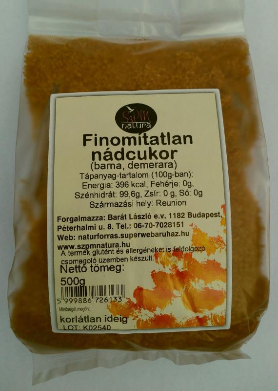 Finomítatlan nádcukor sötétbarna 500g