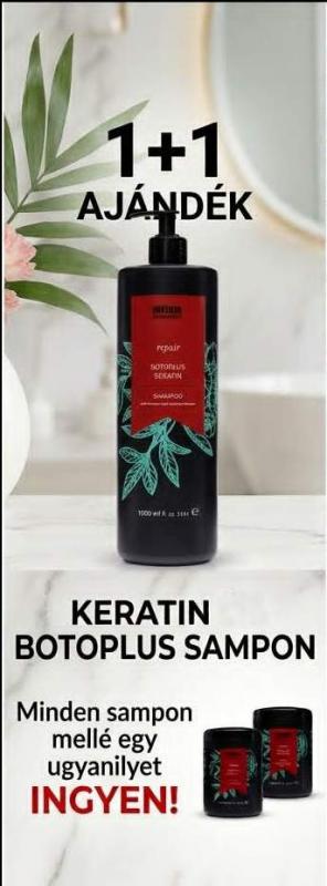 AKCIÓ! Botoplus Sampon Keratin  1000 ml 1+1 AJÁNDÉK!