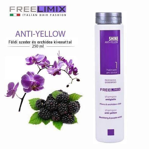 Freelimix No Yellow Sampon  250 ml Orchidea és Földi szeder kivonattal!